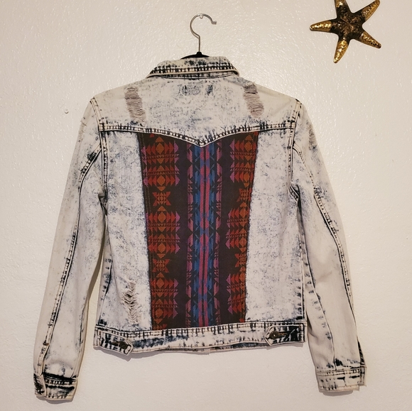 Chiqle Denim architect tribal Jean jacket - Picture 2 of 7